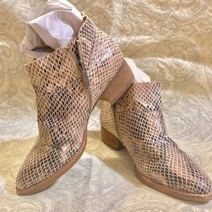 Snake skin booties